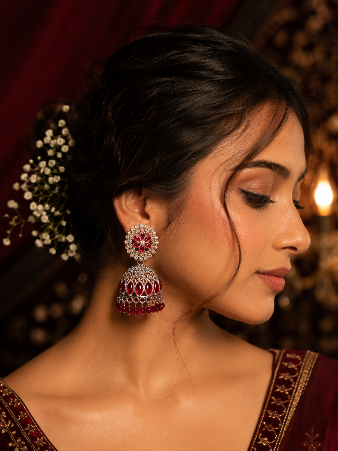 The Maharani Rosette Jhumkas