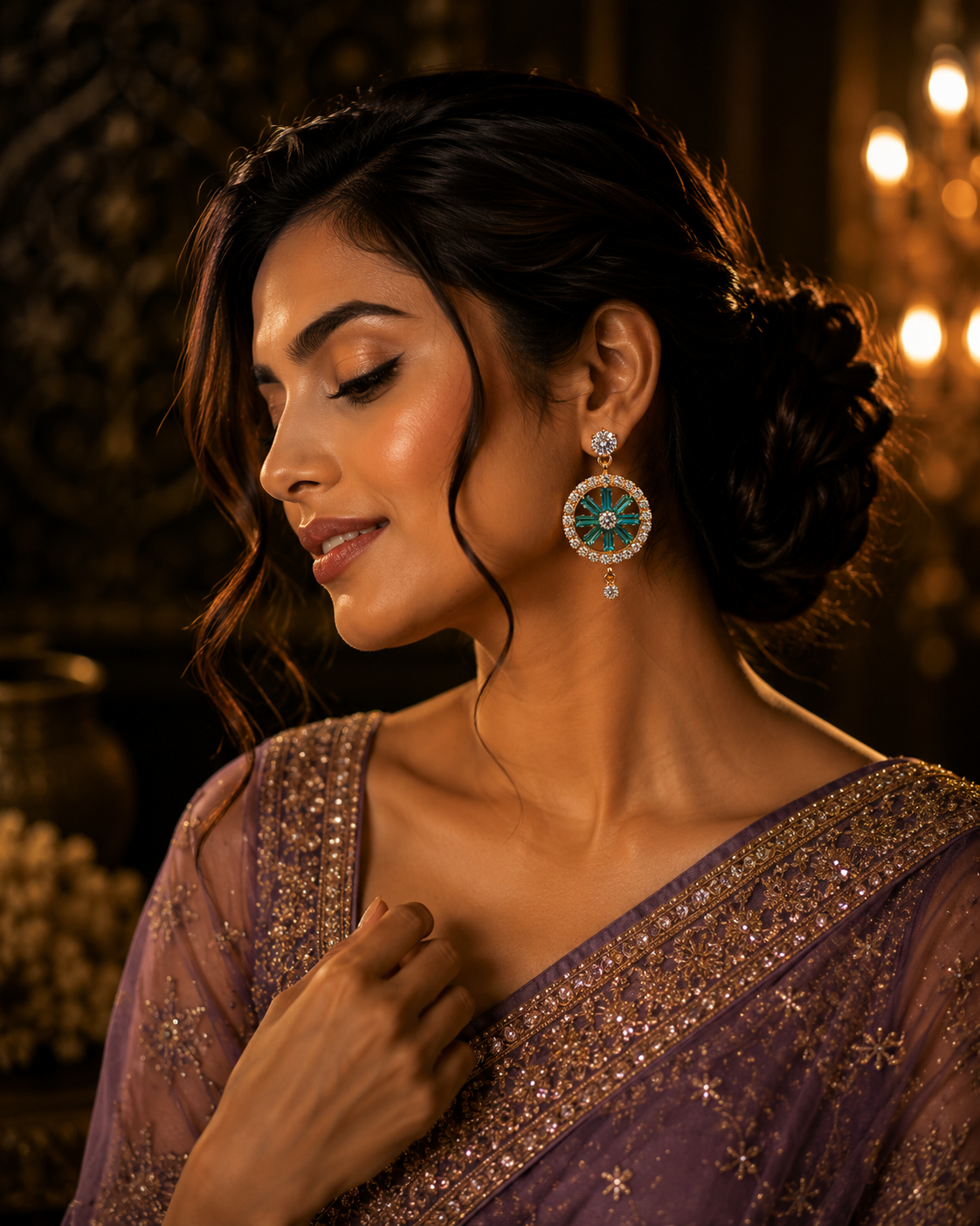 The Emerald Chandrika Jhumkas