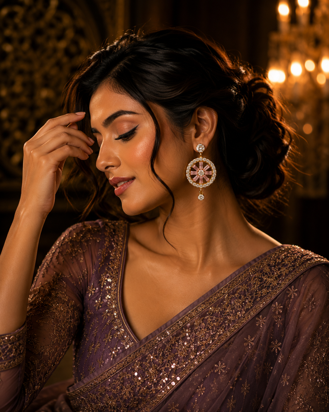 The Imperial Rose Chandrika Jhumkas