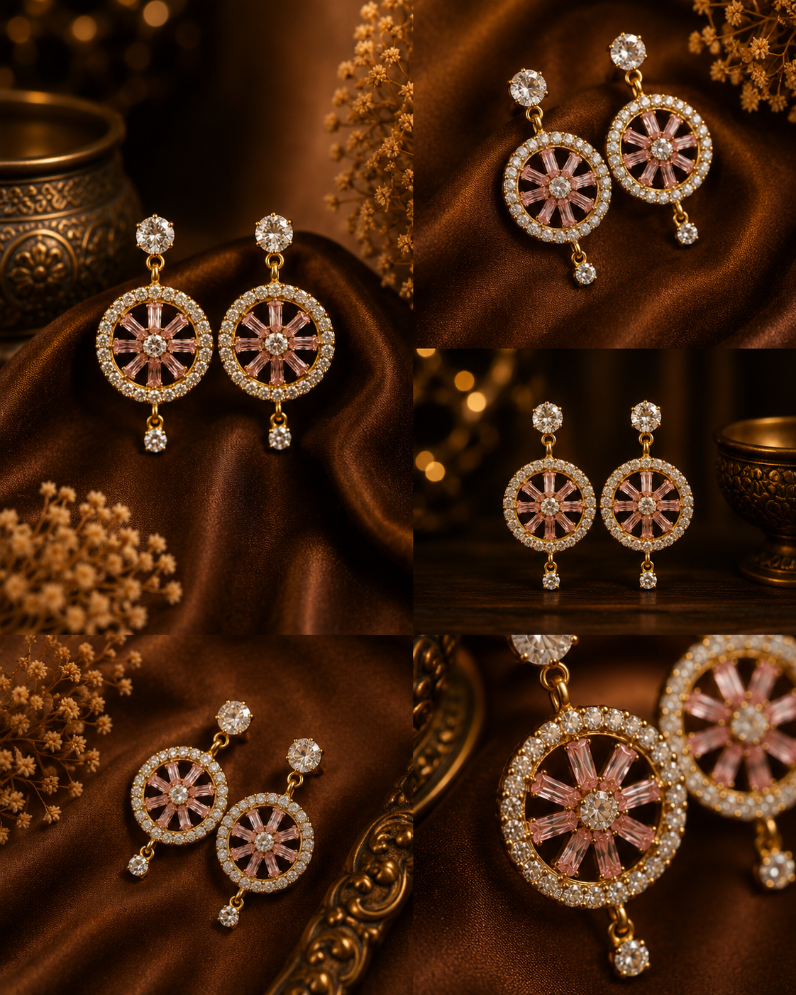 The Imperial Rose Chandrika Jhumkas