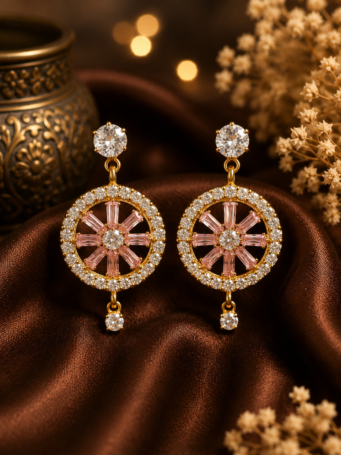 The Imperial Rose Chandrika Jhumkas