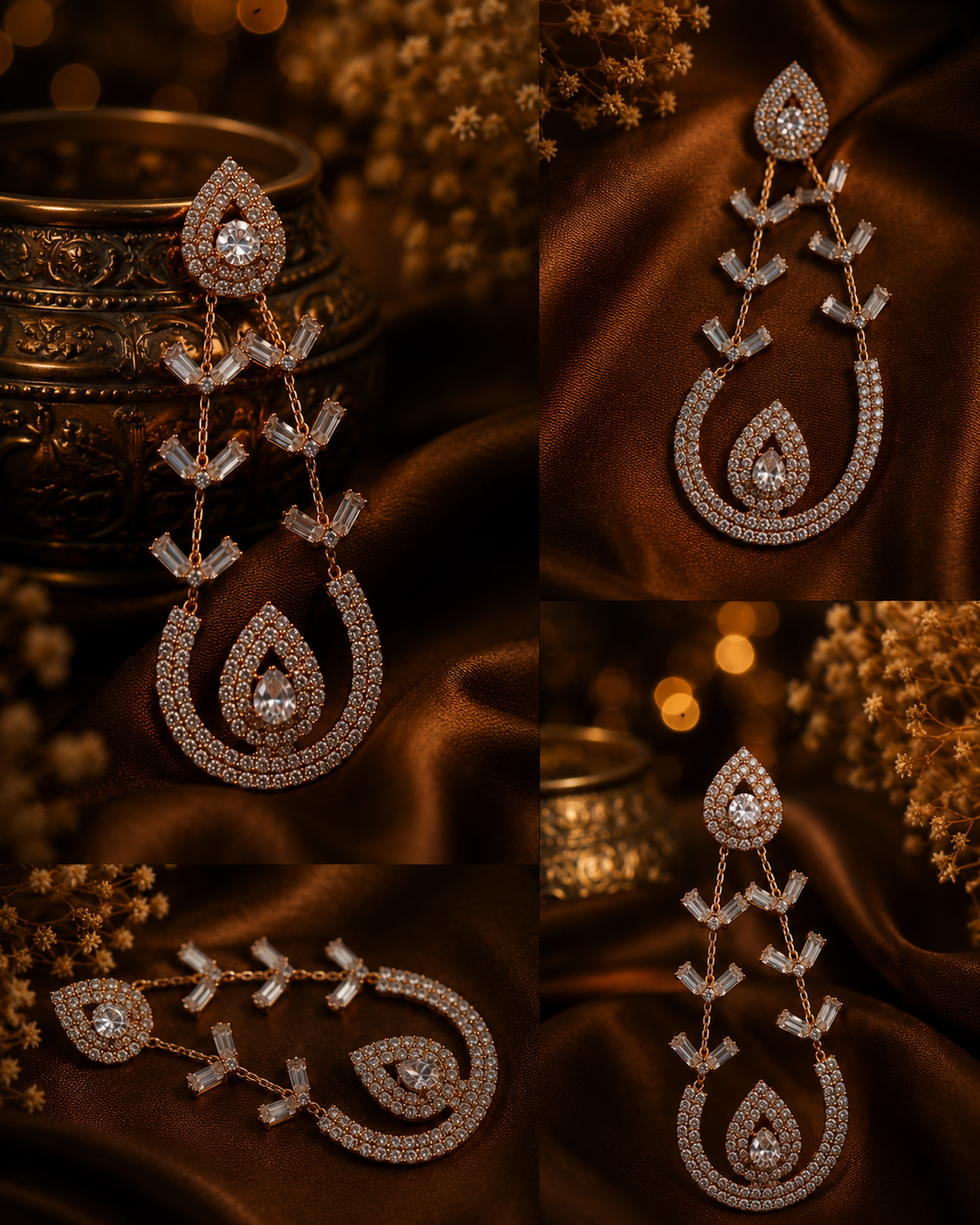 The Taj Rosette Jhumkas