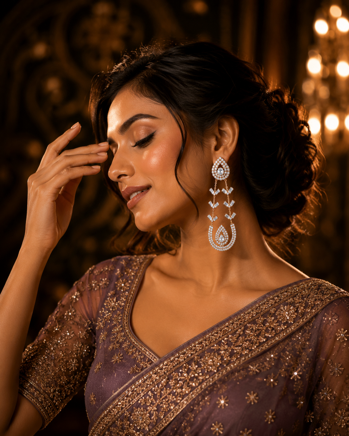 The Taj Rosette Jhumkas