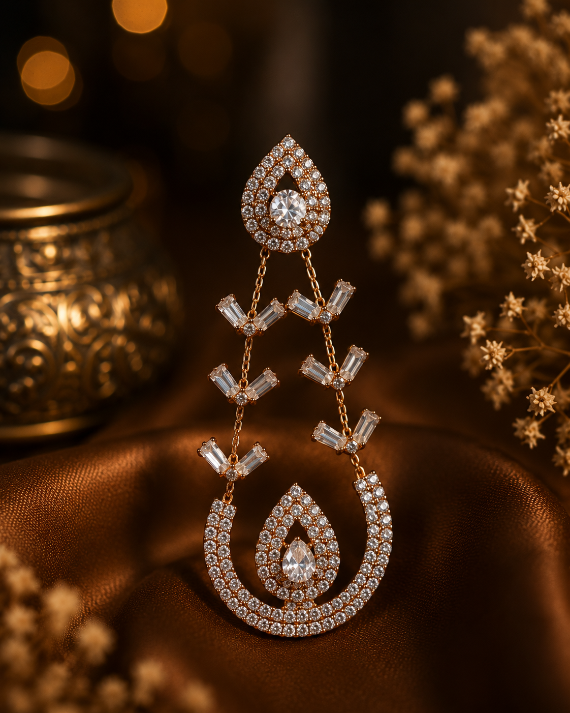 The Taj Rosette Jhumkas