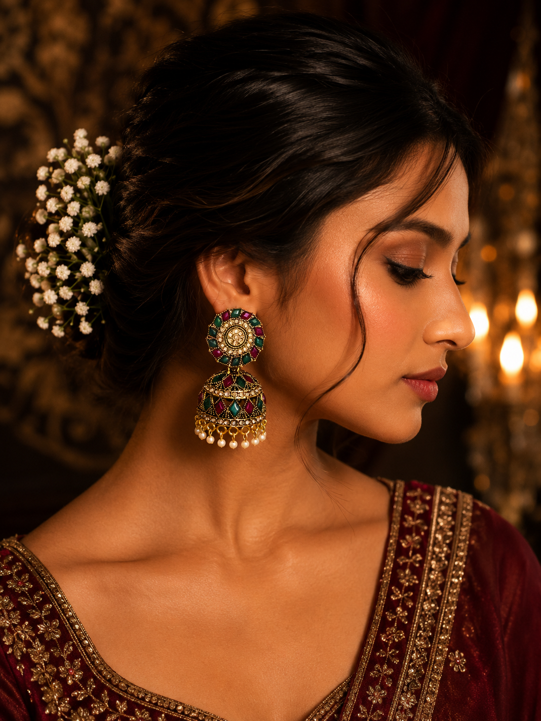 The Imperial Panna Jhumkas