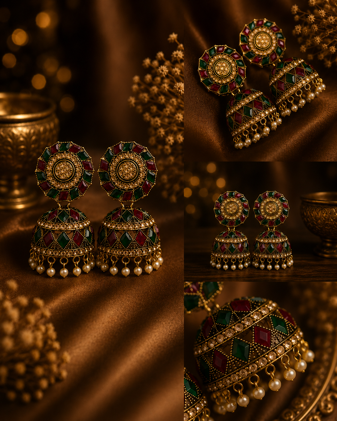 The Imperial Panna Jhumkas