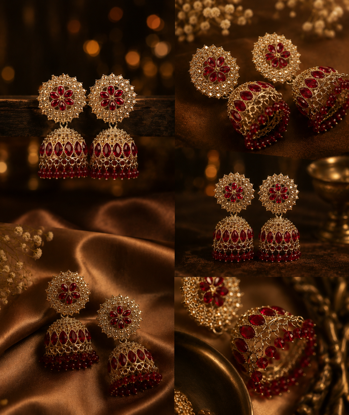 The Maharani Rosette Jhumkas